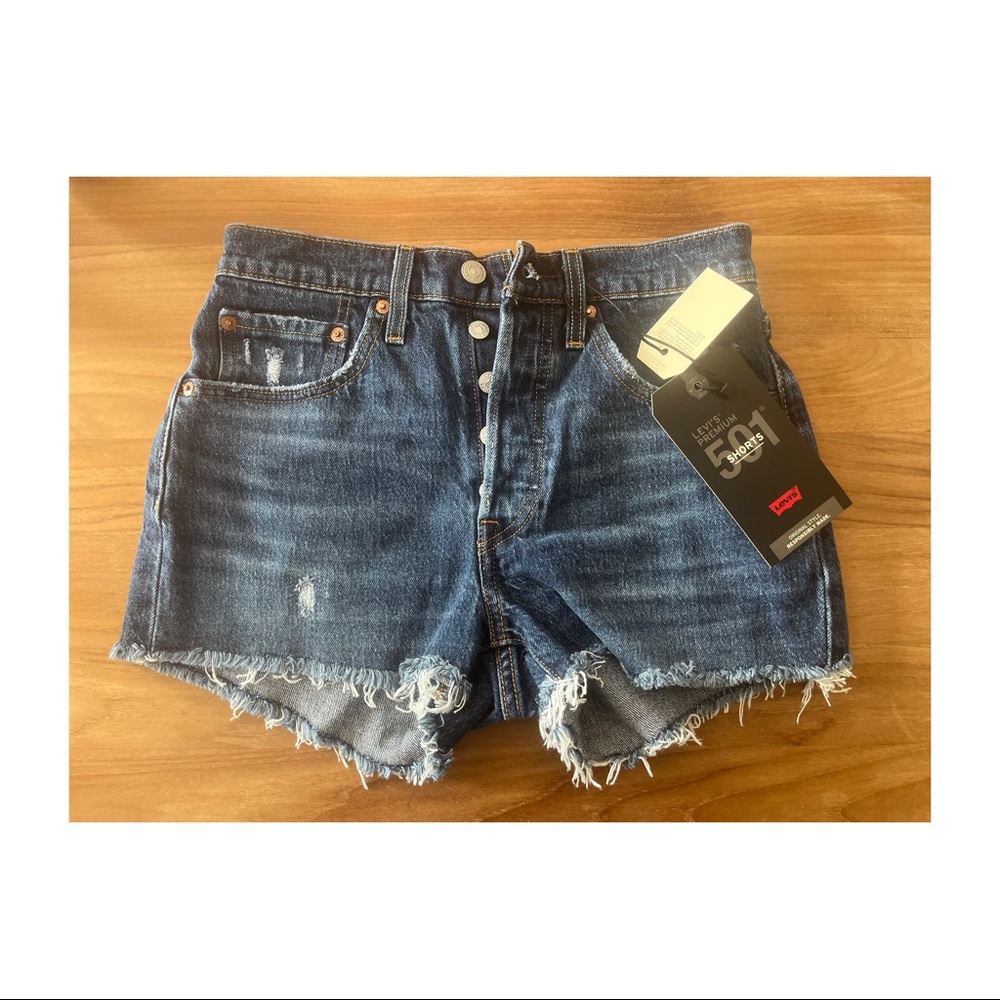Levi’s premium high rise cut offs